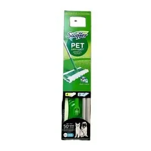 Swiffer Pet Sweeper Kit Dry & Wet Floor Cleaner Includes Sweeper 6‎ Cloths =4+2