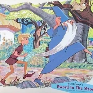 Sword and the Stone Walt Disney Placemat 1960 Children 11" x 17.5"
