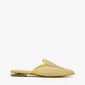 Sz 8.5 Franceen Pointed Toe Yellow Flats NIB