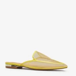 Sz 8.5 Franceen Pointed Toe Yellow Flats NIB