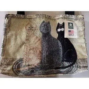 Tabby Cats Tapestry Tote Two Sided by Cindy Shamp USA