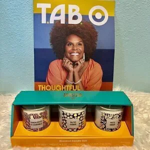 TABITHA BROWN FOR TARGET 3-PACK GLASS JAR CANDLES SET