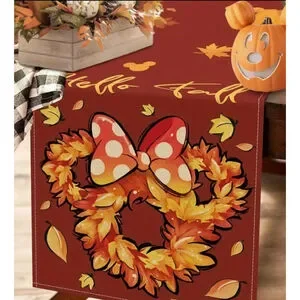 Table Runner Fall Red 13x48 Inch