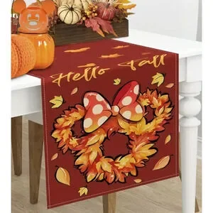 Table Runner Fall Red 13x48 inch