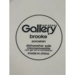 Tabletops Gallery Brooke Porcelain Plates - Set Of 4 Dishwasher & Microwave Safe
