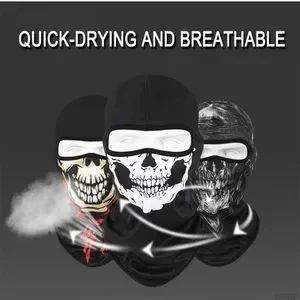 Tactical Skull Ghost Printed Full Face Mask Balaclava Halloween Ski Motorcycle