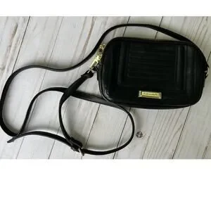 Tahari Black Women's Crossbody Purse Vegan Leather