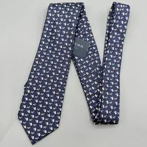 Tailor Byrd Collection Tie Mens Blue Donkey Elephant Political Star Silk Necktie
