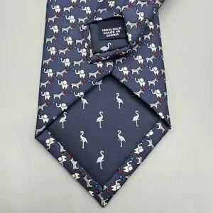 Tailor Byrd Collection Tie Mens Blue Donkey Elephant Political Star Silk Necktie