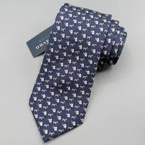 Tailor Byrd Collection Tie Mens Blue Donkey Elephant Political Star Silk Necktie
