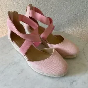 Talbots Lyndsay Espadrille Two-tone Pink Size 7.5