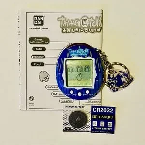 ✨ Tamagotchi Connection V6 2004 Original Music Star Bar Frequency Electric Blue