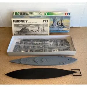 Tamiya 1/700 British Rodney Battleship Plastic Model Boat Kit 77502
