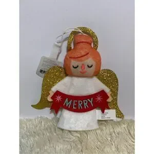 Target Felt 'Merry' Angel Christmas Tree Ornament Red Wondershop™