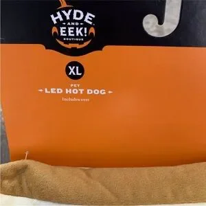 Target LED Light Up Plush Stuffed Hotdog Dog Halloween Costume XL HYDE And EEK