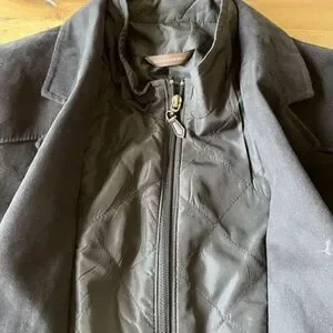 Tasso Elba Mens Faux Suede Jacket Jacket Coat 4 Pocket Full Zipp & 3 Button Larg