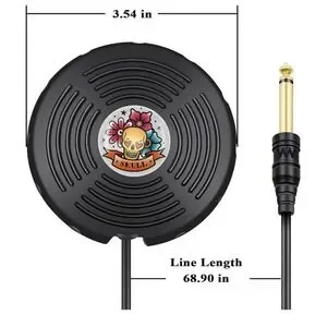 Tattoo Foot Pedal Skull Black Plastic 360 Degree Round Foot Pedal