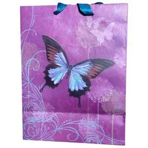 Taylor Swift Official Gift Bag Butterfly Ribbon Handles W Gold Tissue Paper