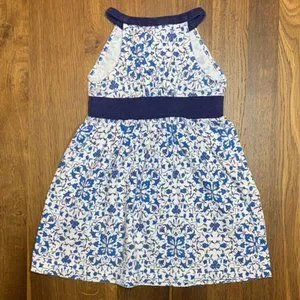 TEA COLLECTION Girls Floral Dress Set 18-24 Mo L Outfit Sleeveless Bloomers Blue