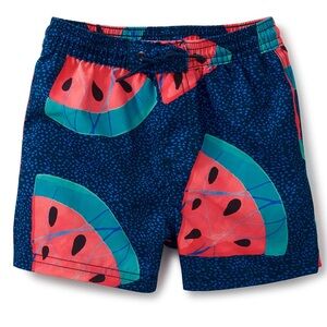 Tea Collection PAIR OF 2 Boys Kids Pull-On Watermelon Popsicle Swim Trunks. 5