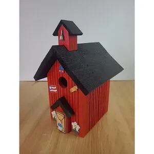Teacher Theme Custom Made Brand New Bird House Amazing Detail & Color 11' By 11"