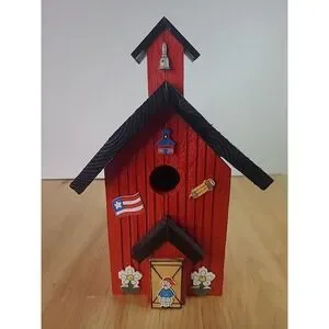 Teacher Theme Custom Made Brand New Bird House Amazing Detail & Color 11' by 11"