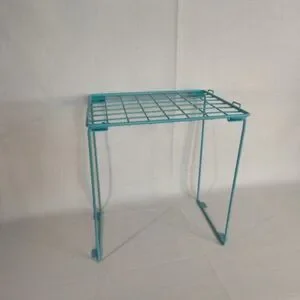 Teal Metal Wire Locker Shelf Organizer