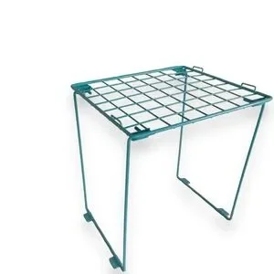 Teal Metal Wire Locker Shelf Organizer