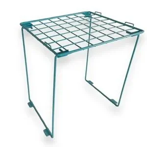 Teal Metal Wire Locker Shelf organizer