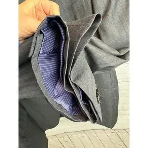 TED BAKER Endurance Gray 100% Wool Mens classic Suit Jacket Blazer 54 Long NWOT