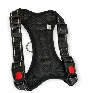 Teduola Camo Adjustable Nylon Black Dog Harness Sz S