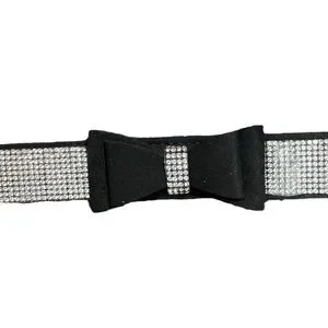 Teemerryca Adjustable Black Rhinestone Dog Collar Size XXL NWT