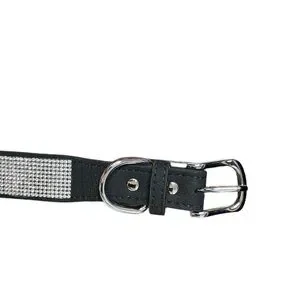 Teemerryca Adjustable Black Rhinestone Dog Collar Size XXL NWT