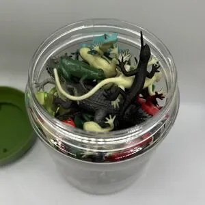 Terra By Battat Reptiles–60 Piece Plastic Toy Figures Frogs Lizards Snakes More