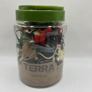 Terra by Battat Reptiles–60 Piece Plastic Toy Figures Frogs Lizards Snakes More
