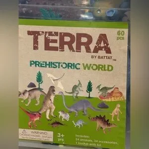 Terra by Prehistoric World Dinosaur Set - Green and Brown