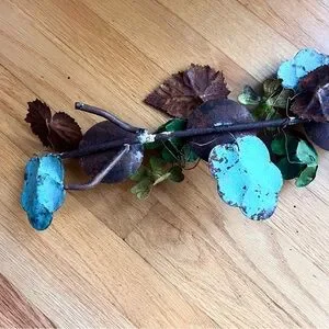 Terrain Vintage Look Metal Leaf Candle Holder For 4 Candles Aged Patina …