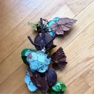 Terrain Vintage Look Metal Leaf Candle Holder For 4 Candles Aged Patina …