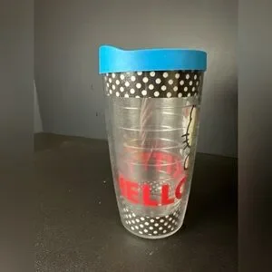 Tervis Hello Kitty 16 Oz Polka Dot Tumbler W/ Blue Lid (Sanrio 2015)