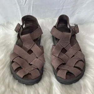 Teva Cross Up Brown Nubuck Fisherman Sandals Sz 11