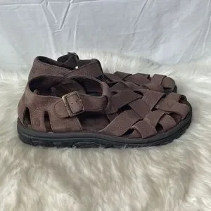 Teva Cross Up Brown Nubuck Fisherman Sandals Sz 11