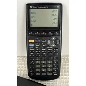 Texas Instruments Ti-86 Graphing Calculator-Works But Has A Line On Screen