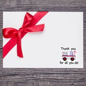 Thank You For All You Do - Mail Carrier Stickers - 120 Count - 1.5"x1.5"