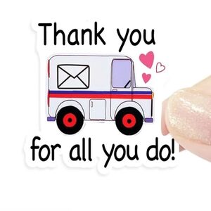 Thank You For All You Do - Mail Carrier Stickers - 120 count - 1.5"x1.5"