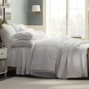 The Company Store Legend Hotel Supima Wrinkle-Free Sateen Duvet Cover White Full
