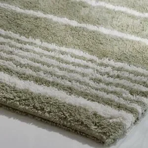 The Company Store Lot Plush Spa Stripe Bath Rugs - Dark Willow 24x40 And 17x24