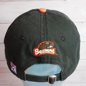 The Game Beavers Oregon State Black Orange Adult Baseball Cap Adjustable Embroid
