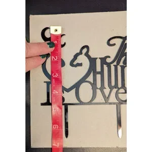 The Hunt Is Over Custom Wedding Cake Topper Made In The USA Black Acrylic