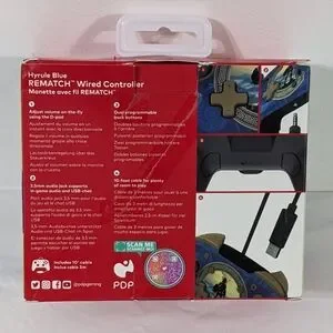 The Legend Of Zelda Nintendo Switch PDP Hyrule Blue Rematch Wired Controller