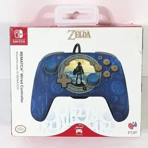 The Legend of Zelda Nintendo Switch PDP Hyrule Blue Rematch Wired Controller